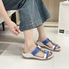 Мода 2024 Лето Повседневная обувь на платформе для женщин Открытый носок Женские тапочки на танкетке Ретро Поддержка свода стопы Ортопедические женские сандалии
