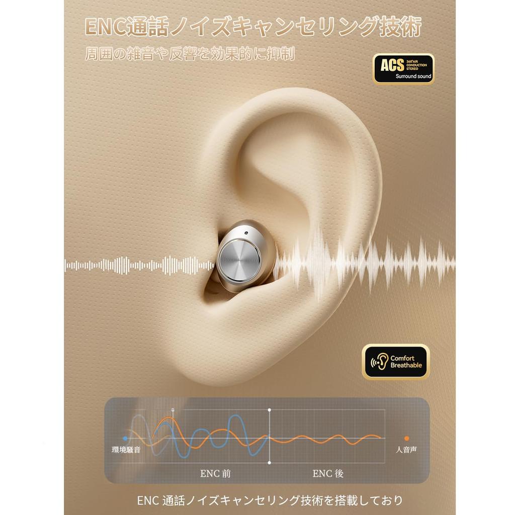 Беспроводные Bluetooth-наушники Bluetooth Автоматические Мгновенные Hi-Fi Звук с Глубокими Басами Удобные До 60 Часов Быстрой Зарядки ENC Шумоподавление Полный Громкости Бинауральные или