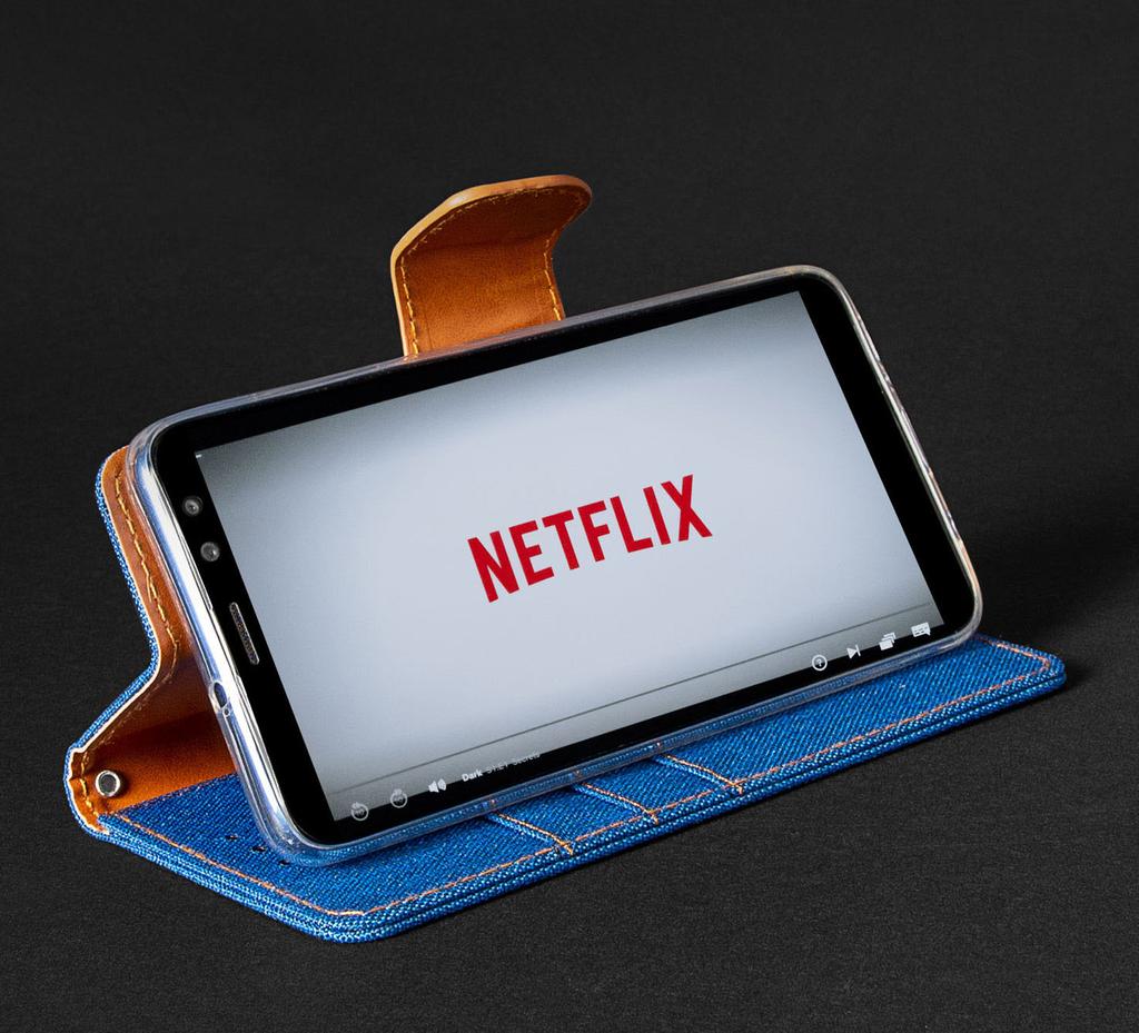Etui Typu Portfel Do Xiaomi Redmi Note 15 Pro+ Plus 5G - Niebieski Pokrowiec Canvas + Szkło