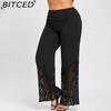 L-5XL Women's Fashion Casual Solid Color Print Pants & Capris