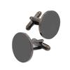 Круглые запонки из нержавеющей стали для мужских рубашек (15мм)
