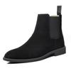 Men's Classic Retro Genuine Leather Chelsea Boots Men Fashion Ankle Boot Mens Casual British Style Short Boot High-Top Shoes