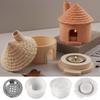 3D Дом Аромапечь Форма DIY Дома с трубой Подсвечник Силиконовые формы Гипс Бетон Смола Аромалампа Набор для изготовления поделок