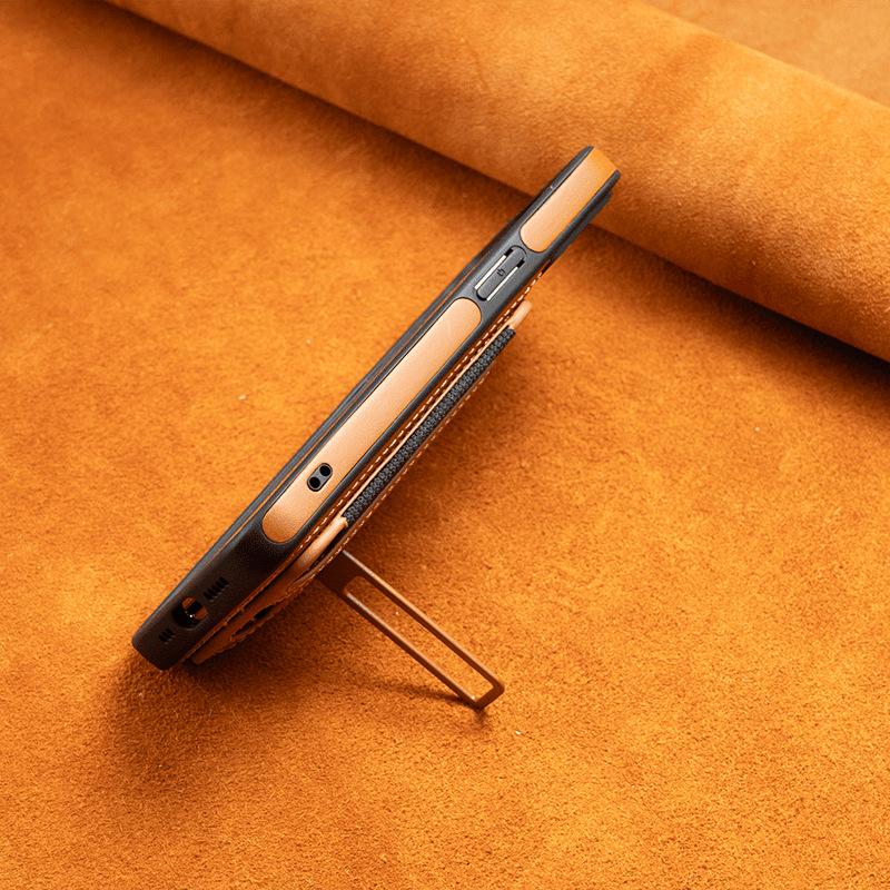 Suitable for Apple 16promax Phone Case Card Holder, IPhone15 Exposed Label 14 Full Cover 13 Anti-drop Men's Leather Case