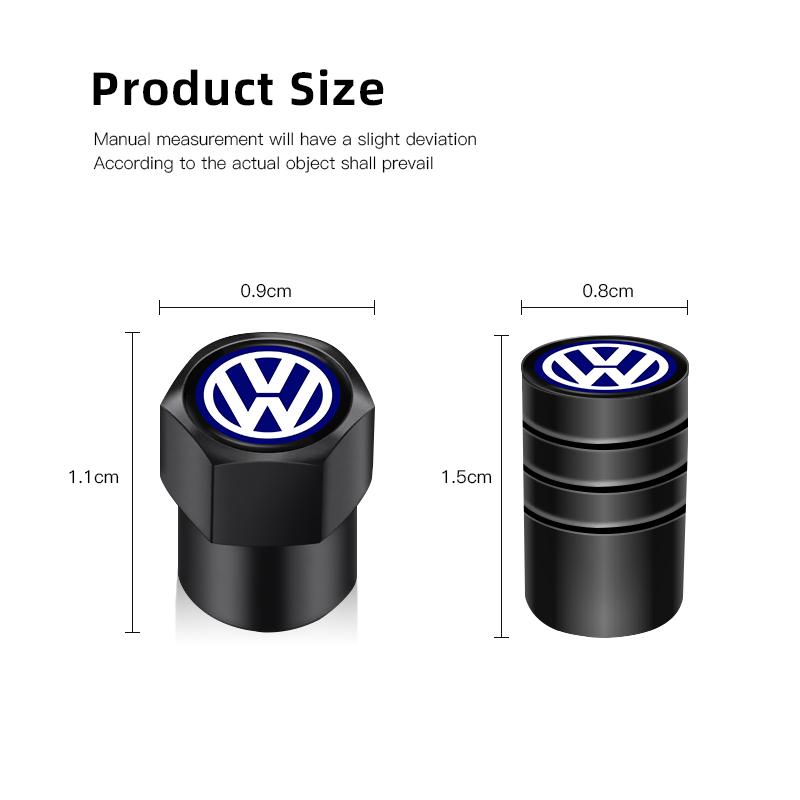 4Pcs 3D Metal Tire Valve Cap Car Tyre Air Stem Cover For VW Golf Polo Tiguan Touran Jetta Passat CC T5 GTI Arteon Magotan Arteon zl8