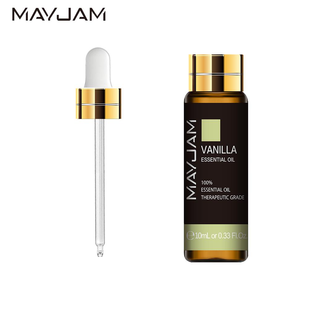 MAYJAM 10 мл/30 мл/100 мл ванильное натуральное ароматическое масло для изготовления свечей, мыла, парфюмерный диффузор свежести воздуха, чистое растительное эфирное масло