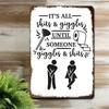 1PC Tin Sign It's All Hitz And Giggles - Funny Bathroom Quote, Humorous Wall Art, 8x12 Inches/20x30 Cm