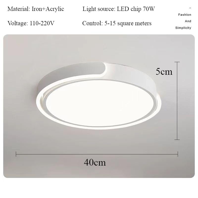 Современный простой круглый белый черный потолочный светильник скандинавского типа с регулируемой яркостью для спальни, гостиной, кабинета, домашнего декора, светодиодные потолочные светильники
