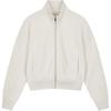 Solid Color Stand Collar Zip Long Sleeve Jacket Women Jackets Tofu-White 47B233G-YAS