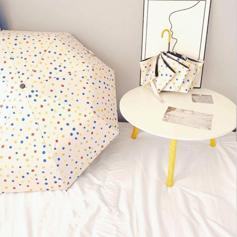 Красочный виниловый автоматический зонт Ветрозащитный Защита от УФ-лучей Зонт Защита от УФ-лучей Портативный Мини Прочный Складной зонт Для девочек
