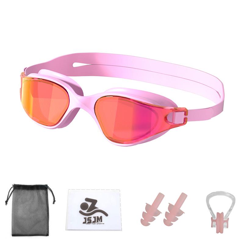 JSJM Новые очки для плавания HD Anti-Fog Профессиональные очки для плавания Силиконовые анти-УФ Регулируемые очки для плавания Взрослые унисекс