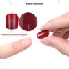 Autumn & Winter Colorful Detachable Nail Art Set - 24-Piece Bridal Short False Nails
