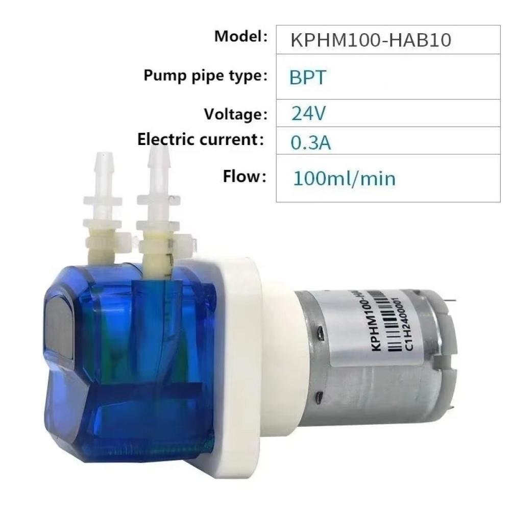 Compact small peristaltic pump 12V 24V for large sweepers with low noise operation plastic gear design flow 100mlmin 65mlmin