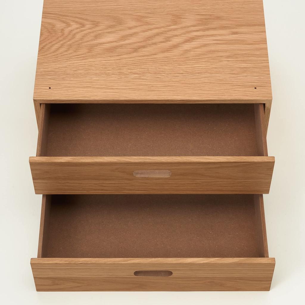 MUJI Комод штабелируемый Ширина 37 x Глубина 28 x Высота Половина 2 ящика Дубовый шпон 12381204 18.5см