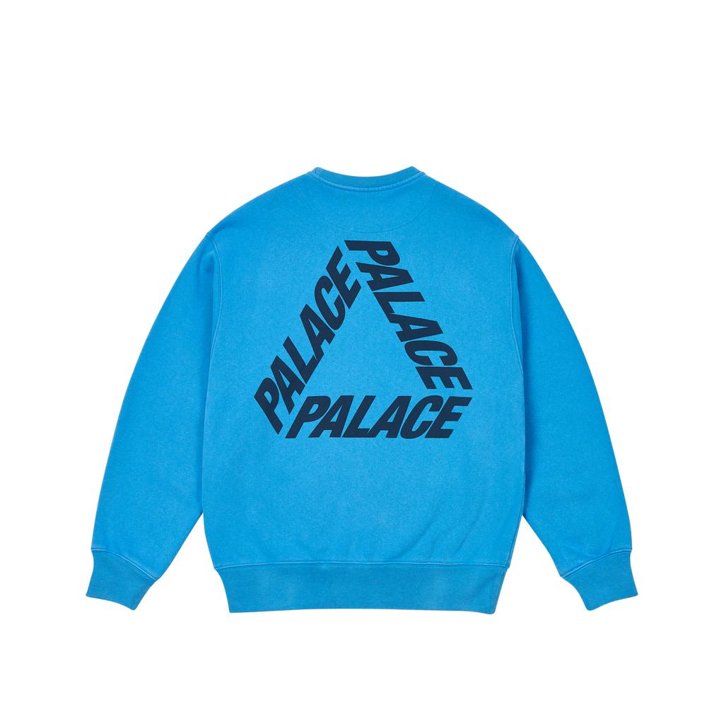 Palace Пигмент P3 Crew Ocean Blue Унисекс Топы P28CS036