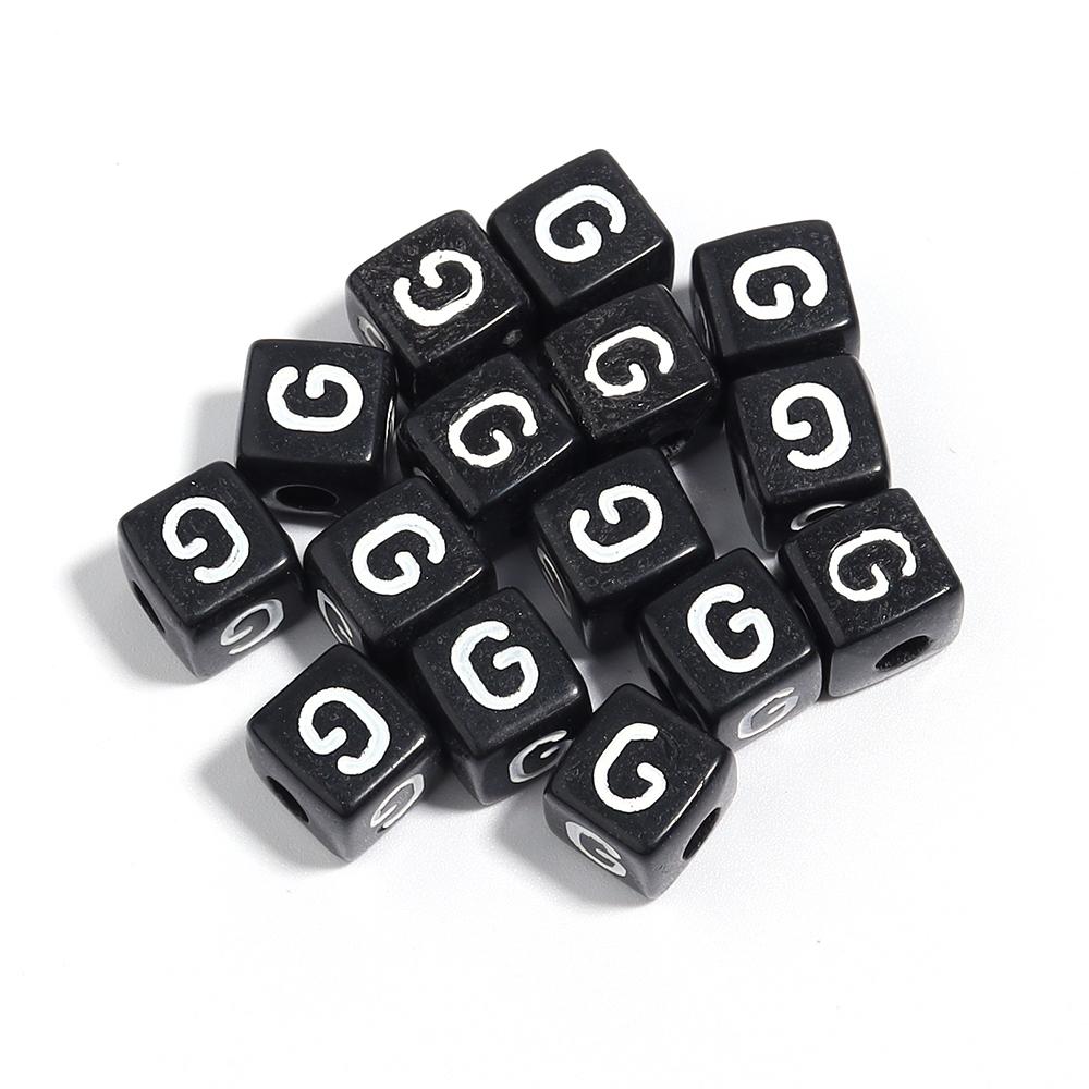 50-100pcs Black Acrylic Letter Beads A-Z Alphabet Beads Cube Spacer Beads For DIY Bracelet Necklace Jewelry Making Accessories