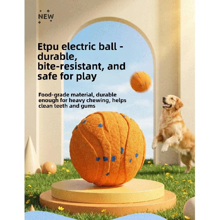 toyDog Bite-Resistant Ball Round Electric Non-Toxic Molar Ball Training Pet Dog Toy Ball Food Grade