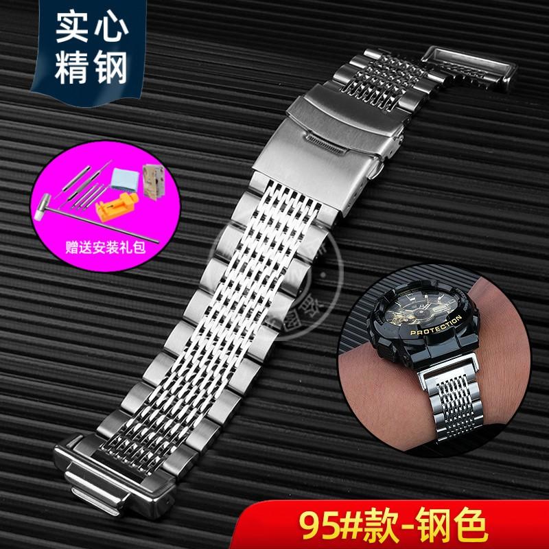 Для Casio G-SHOCK GA110/100 GM2100 GA2100 ремешок для часов DW-5600 GW-B5600 5610 Мужской металлический Нержавеющая сталь Бабочка застежка ремешок для часов