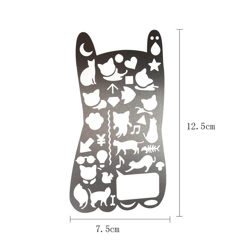 Портативные трафареты из нержавеющей стали, полая линейка, дорожный дневник, блокнот для рисования, инструмент «сделай сам»