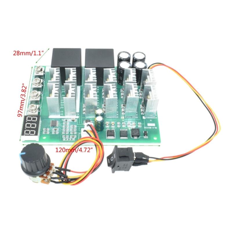 Portable Motor Control Double Direction Reversing Motor Switches Speed Controller 10-55V Achieve Accuracy & Efficiency