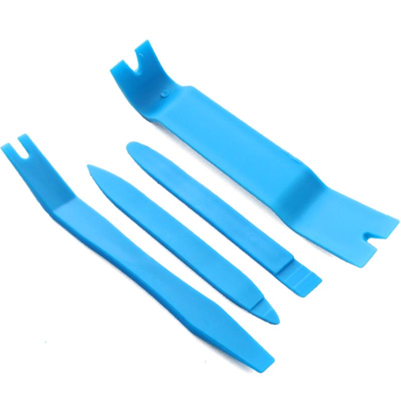 Набор инструментов для пластиковых пряжек и рычагов для салона автомобиля - 4 предмета для модификации аудиосистемы