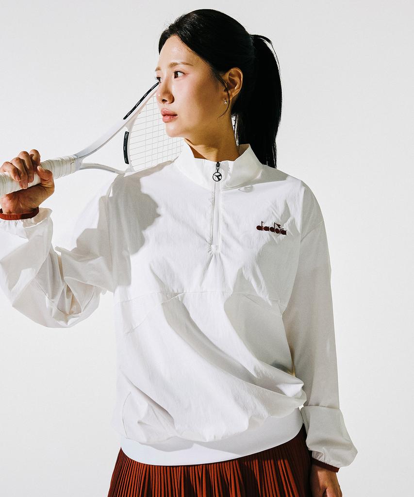 Diadora Теннисная звезда Анорак на молнии до середины груди Цвет: Слоновая кость