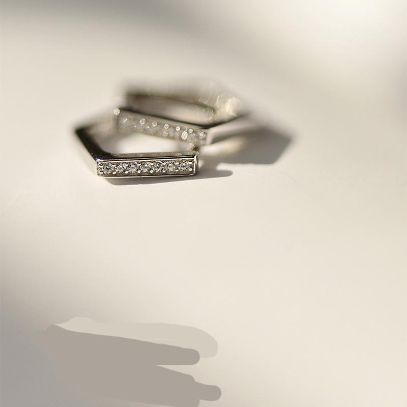 Korean Version of Fashion Temperament Ear Buckles Earrings Inlaid with Zircon Love Accessories Women's Trendy Jewelry