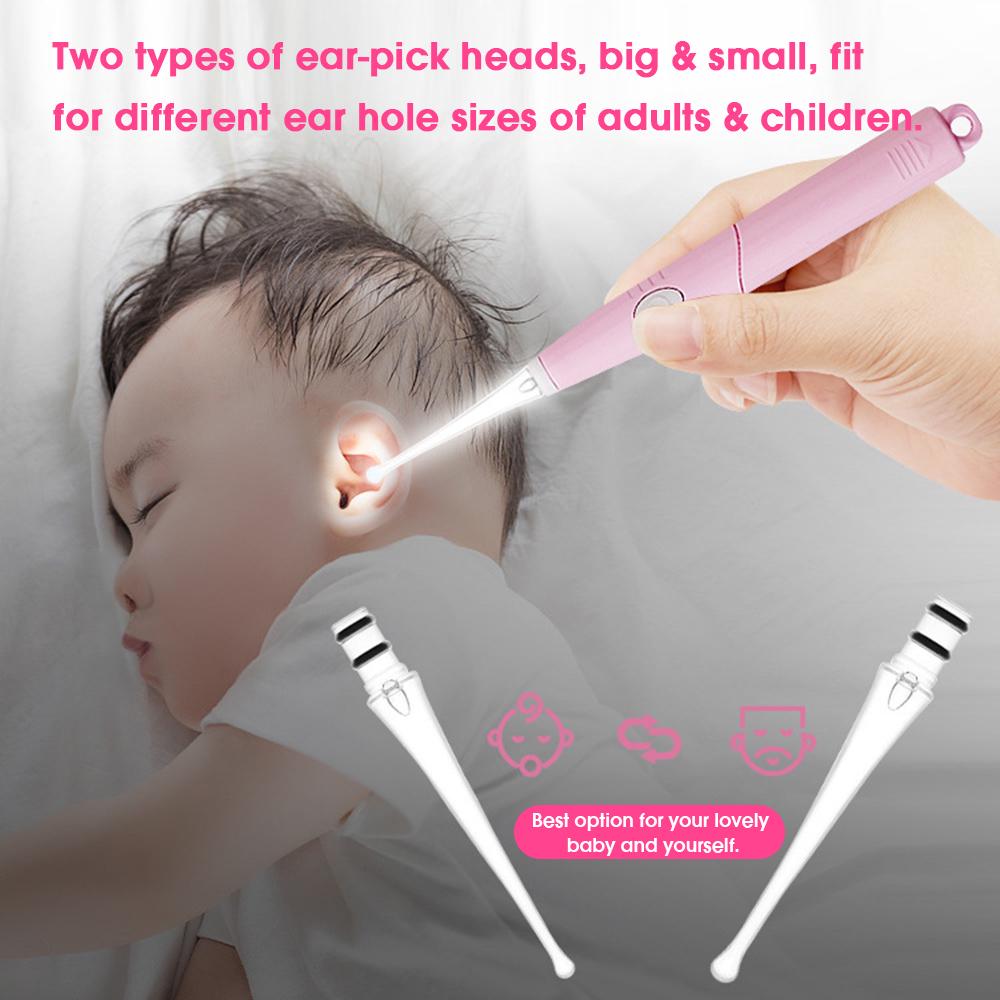 Baby LED Light Ear Wax Cleaner Luminous Earpick Safe Ear Cleaning Tool Earwax Remover for Toddlers Kids
