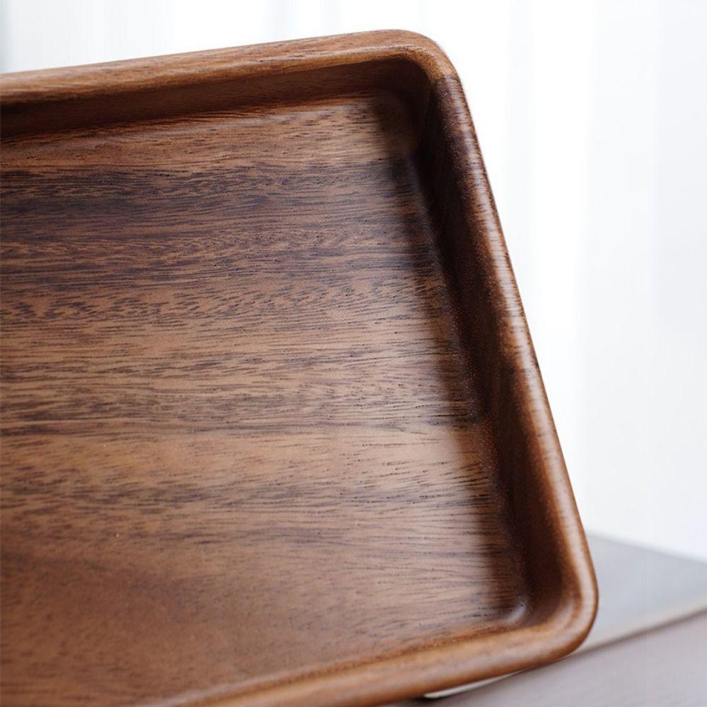 Stackable Candy Plate Wooden Fruit Tray Smooth Edge Tea Serving Plate Candy Serving