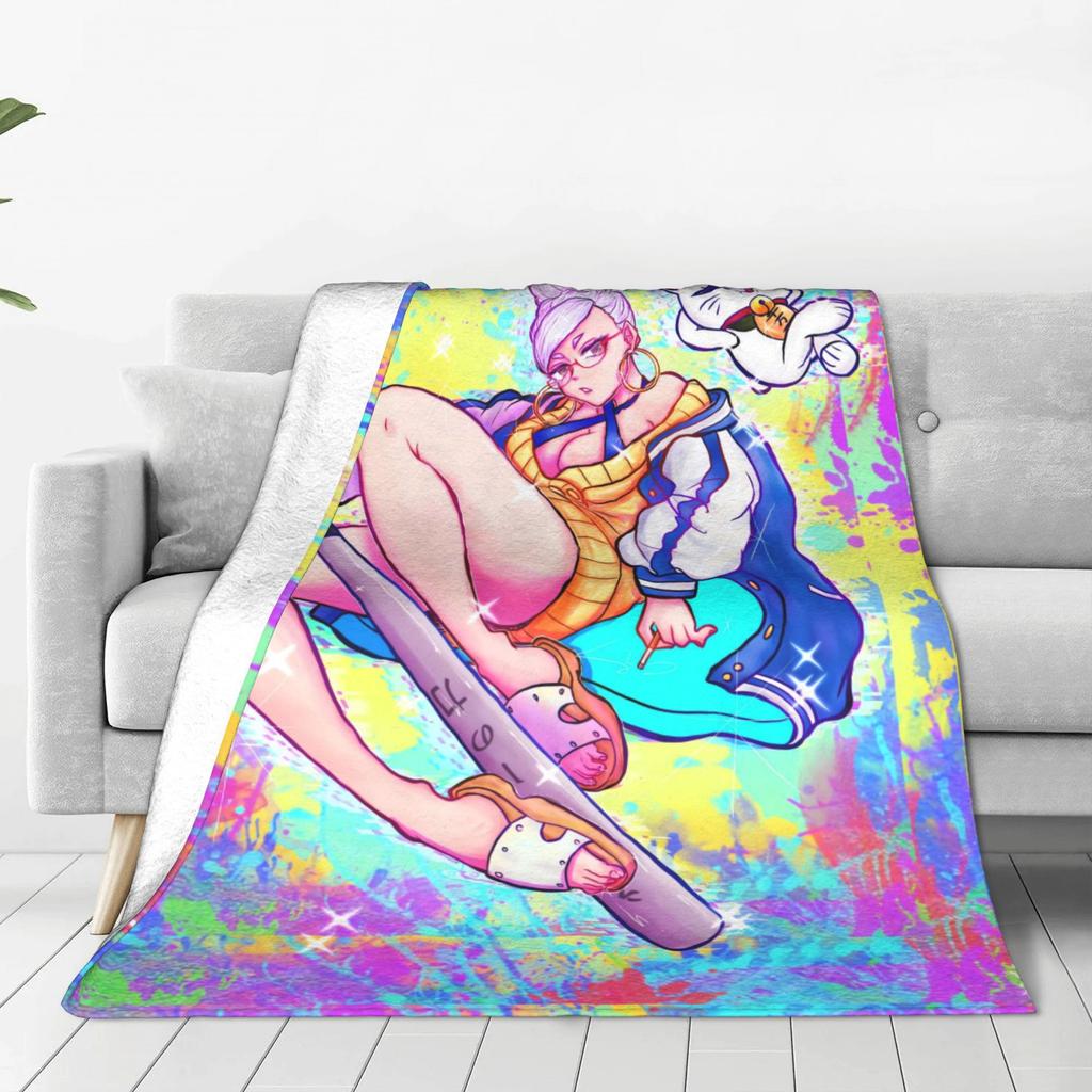 Seiko Ayase Dandadan Soft Warm Blanket  Child Plush Throw Blanket Pattern Couch Chair Flannel Bedspread Sofa Bed Cover