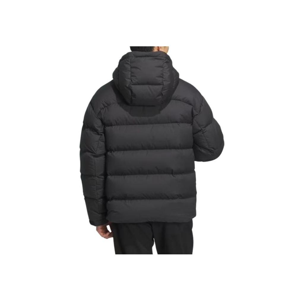 Adidas Heavyweight Goose Down Jacket With Hood And Fitted Long Sleeves Men Outerwear Black IL8965