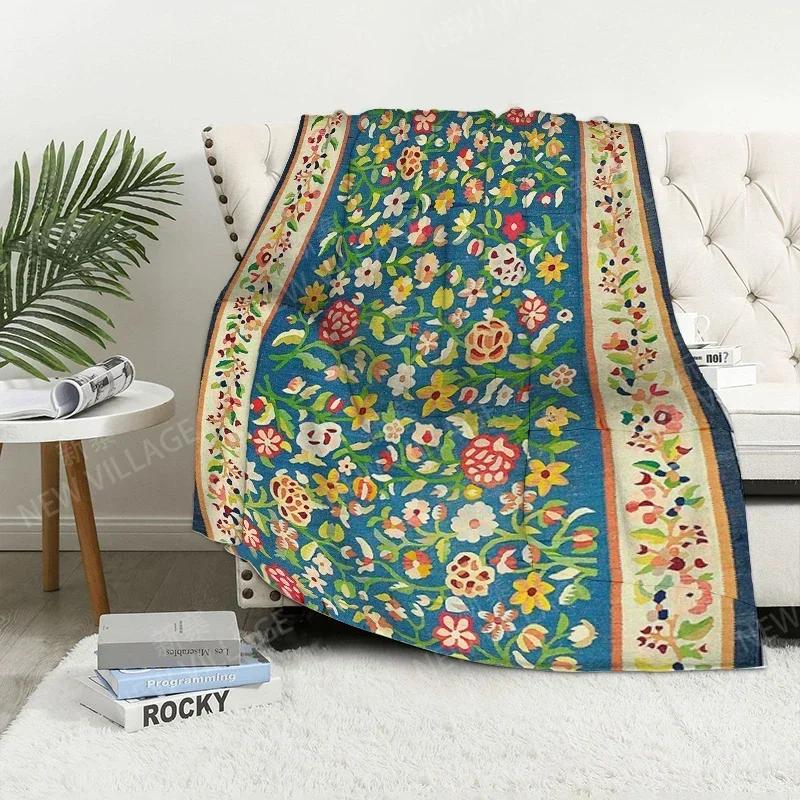 Плед диванный для коленей теплый зимний покрывало на кровать накидка Декор бохо теплый флис скандинавский винтажный марокканский мягкий и ворсистый