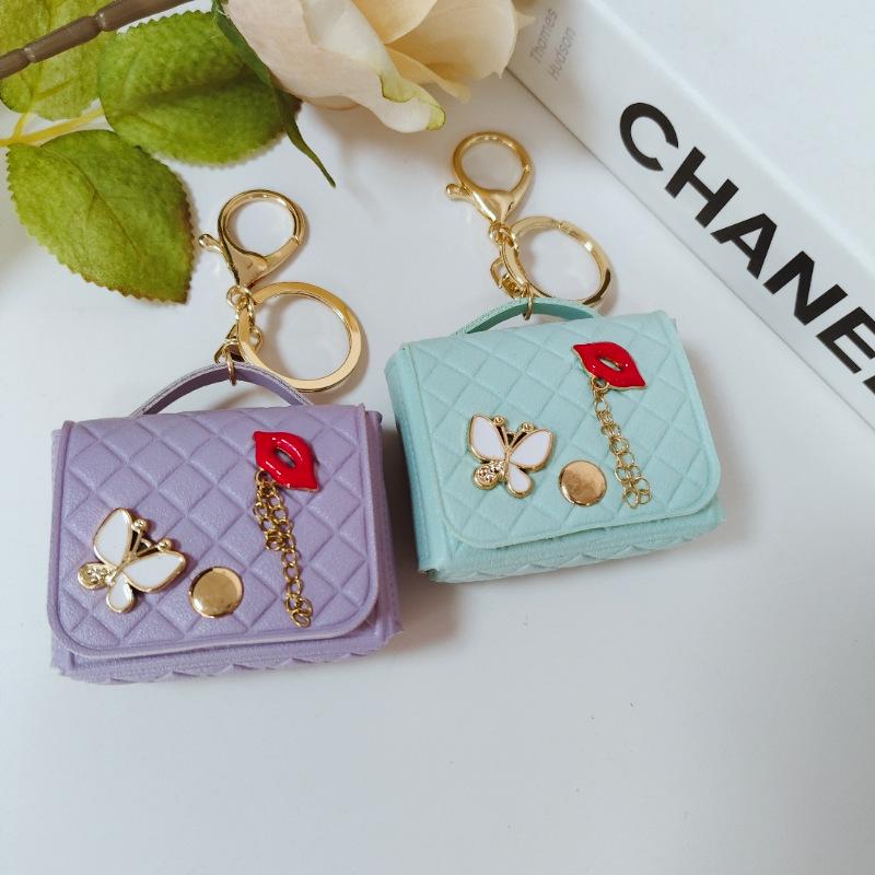 Мини брелок-подвеска для сумки в стиле аргайл и кошелек для монет