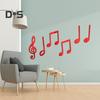 6 шт., креативная наклейка на стену, трехмерная модная наклейка-фонограмма, музыкальное украшение для стен в классе