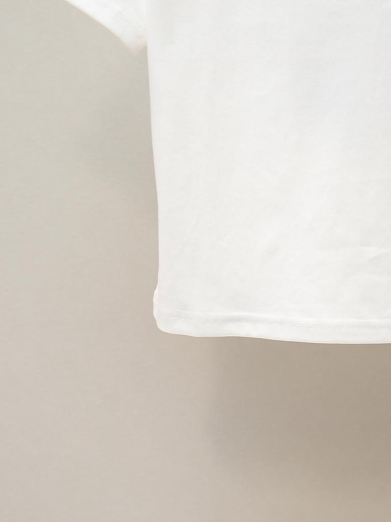 Элегантная французская футболка-поло с коротким рукавом и облегающего силуэта, с воротником Питер Пэн и колор-блоком в нежных тонах - Женская осенняя коллекция