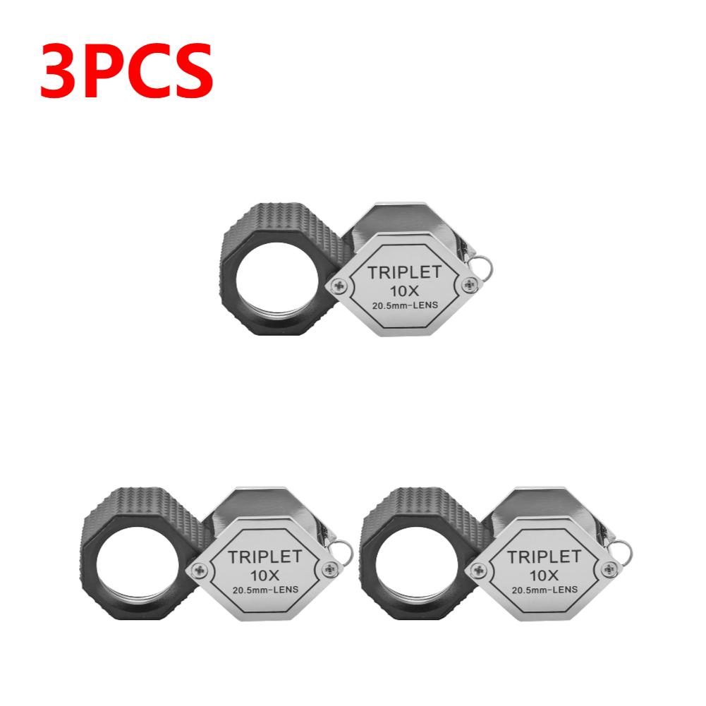 1-3 шт. Мини лупа 10X Лупа для ювелирных изделий Часов Складная карманная лупа 20,5 мм Шестиугольная лупа для чтения