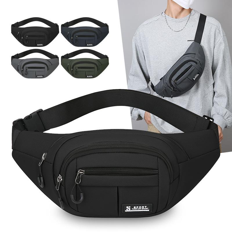 Водонепроницаемая мужская поясная сумка Многофункциональная спортивная уличная сумка большой вместимости на грудь