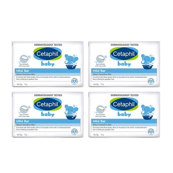 Cetaphil Детское мягкое мыло для лица и тела-упаковка из 4 штук, 75г*4