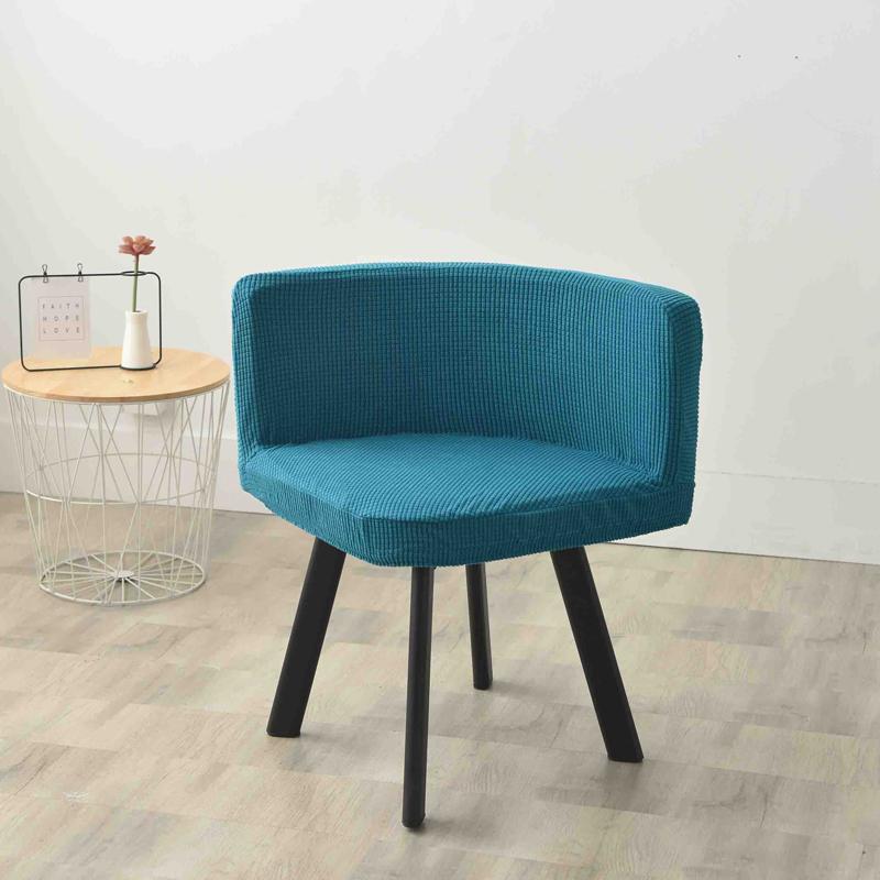 Треугольный чехол на стул Эластичный Полностью обернутый Изогнутый Утолщенный Моющийся Интегрированный с спинкой Домашний Ресторан Полукруглый Чехол на табурет