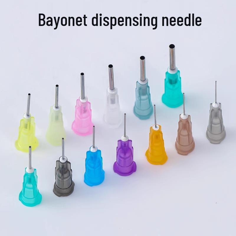 Игла дозирующая байонетная из нержавеющей стали - Насадка для клеевого инжектора с плоской головкой, несколько спецификаций