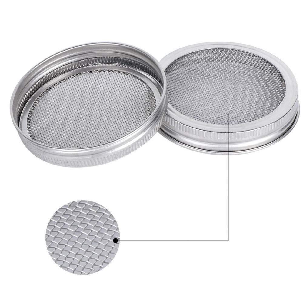 16/32oz Organic Stainless Steel Wide Mouth Mason Jars Sprouting Jar Kit Germination Cover Sprouter