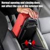 Universal Car Armrest Cushion Waterproof Faux Leather Center Console Pad with 2 Cup Holders Height Pad
