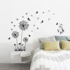 New Cute Cat Black Dandelion Wall Sticker Butterflies On The Wall Living Room Bedroom Window Decoration Mural Art Decals Home Decor Stickers