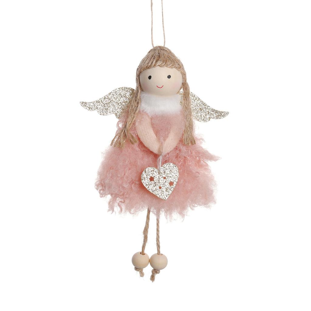 Lovely Christmas Angel Plush Doll Hanging Pendant Christmas Decoration for Home Christmas Tree Decorations Xmas New Year Gifts