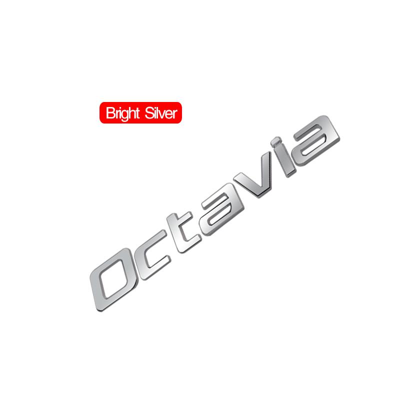 ybszn4 Car Emblem Metal Badge Logo Body Decals Sticker For Skoda Octavia Glossy Black Matte Black Auto Accessories