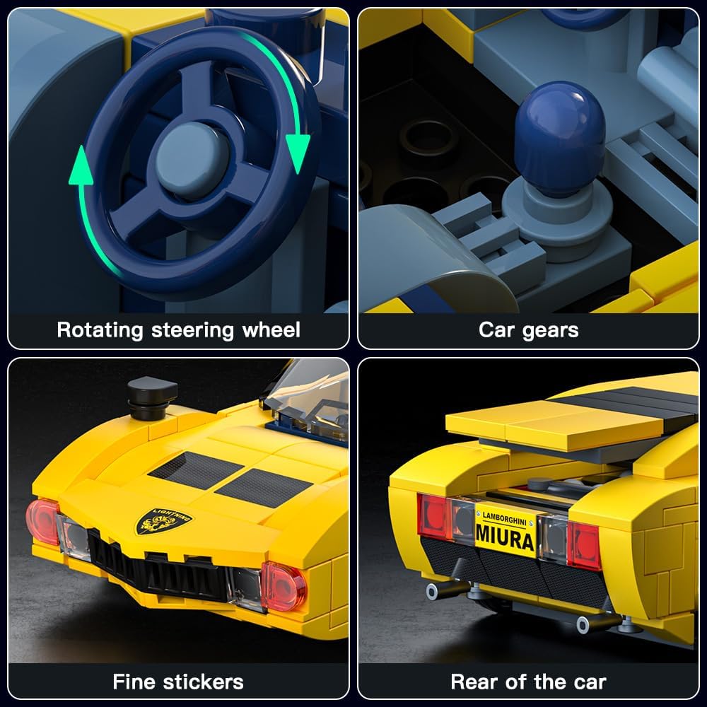 MOULD KING Speed Champion MURA Supercar 27039 Строительный набор Игрушка Коллекционная модель автомобиля Блок Детский подарок 8+(321 шт.)