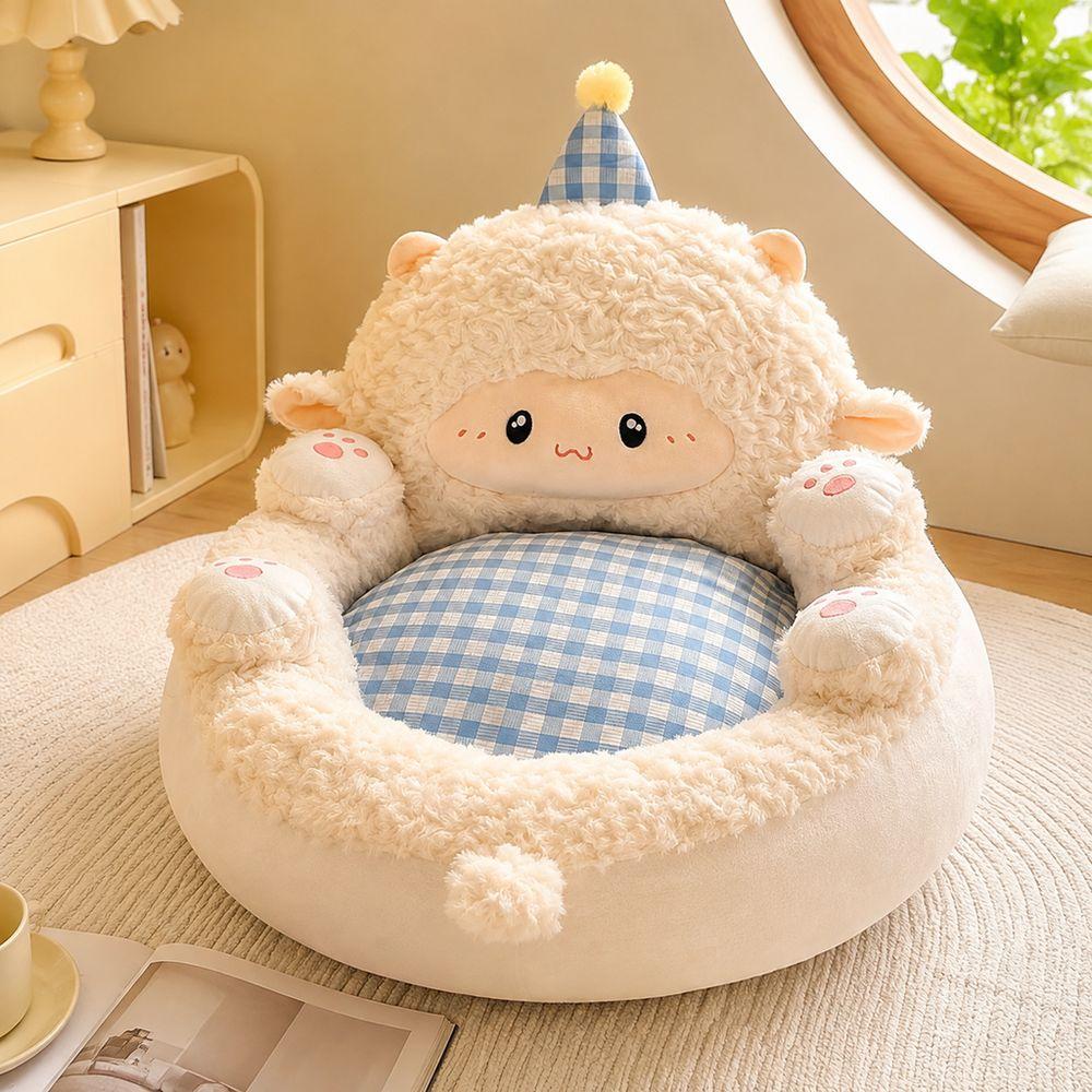 Lamb Shape Sheep Cushion Plush Lazy Sofa Seat Durable Stuffed Floor Cushion  Home