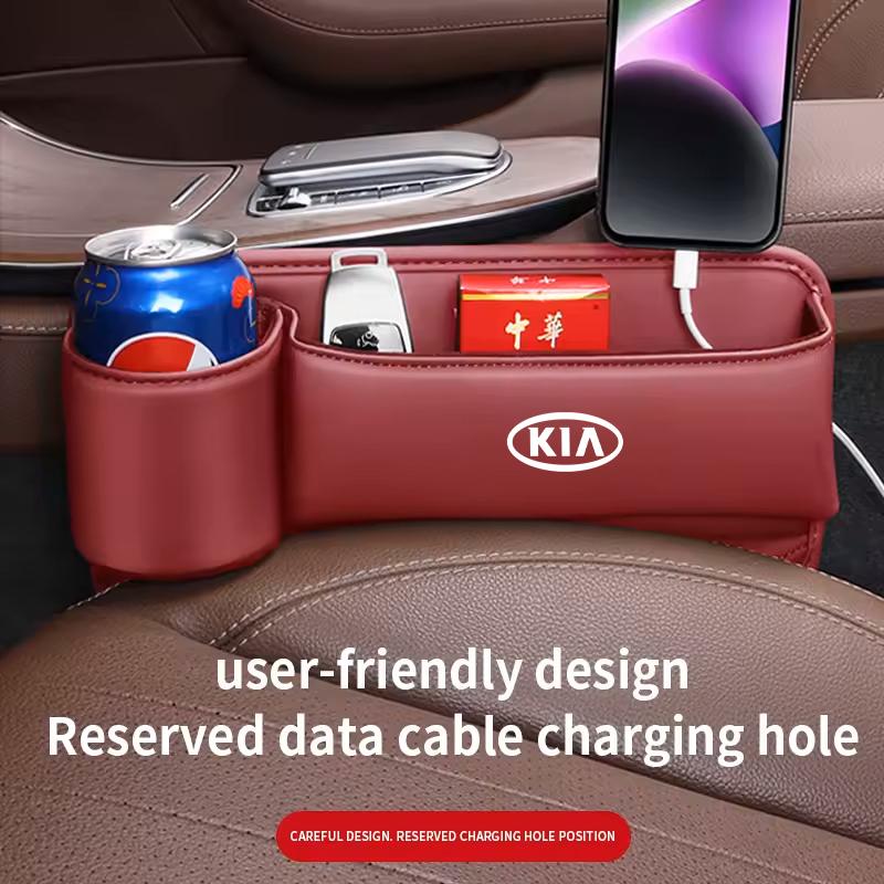 KHOU6 For Kia Morning Picanto Rio Optima Forte 5 Stonic Sportage Ceed Car Special Seat Crevice Storage Box Seat Slit Catcher Organizer