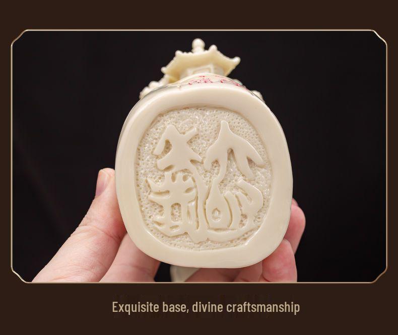 Ivory Chinese-Inspired TV Cabinet & Wine Storage for Living Room