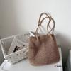 Korean Version of Retro Straw Woven Bag Large Capacity Shoulder Bag Simple Fashion Woven Tote Bag Resort Wind Beach Bag